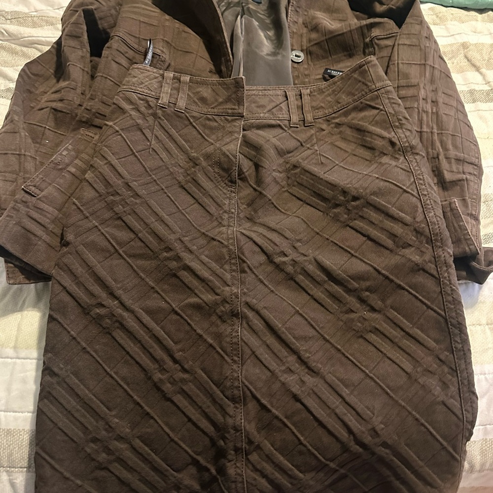 Burberry Brown Quilted Bomber Jacket